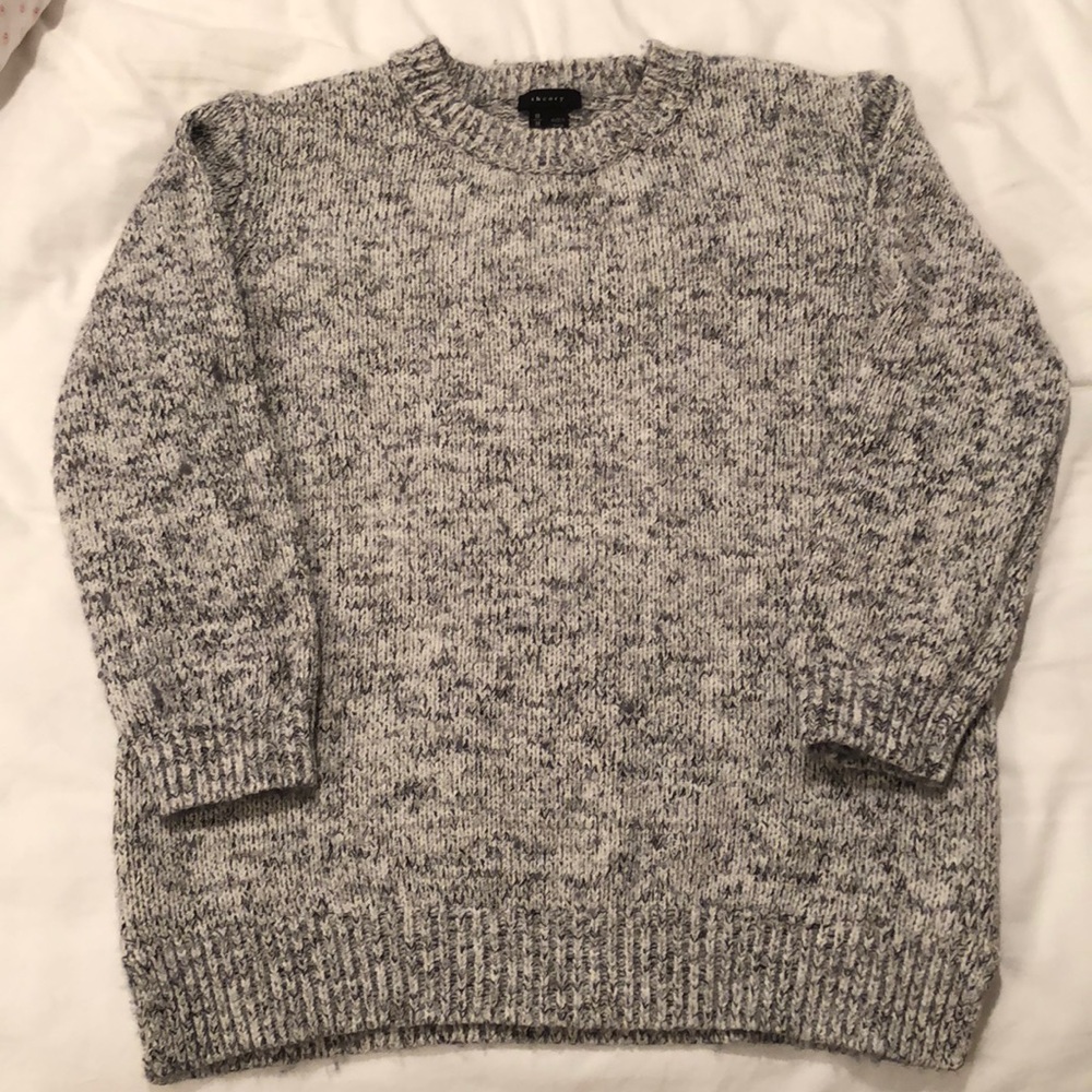 Theory - Rainee M marl light grey sweater - size M